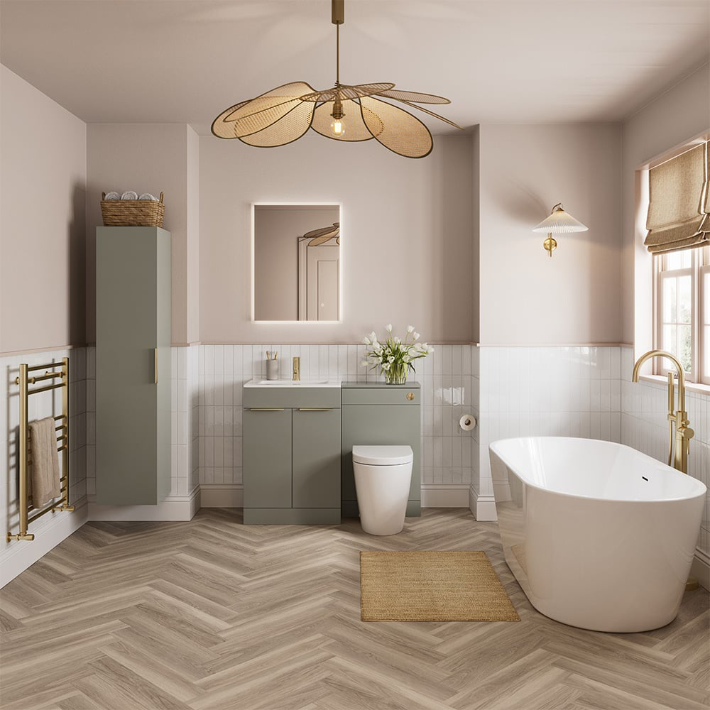 Bathstore Wharton Matt Green Floor Standing WC Unit 500mm Image 4