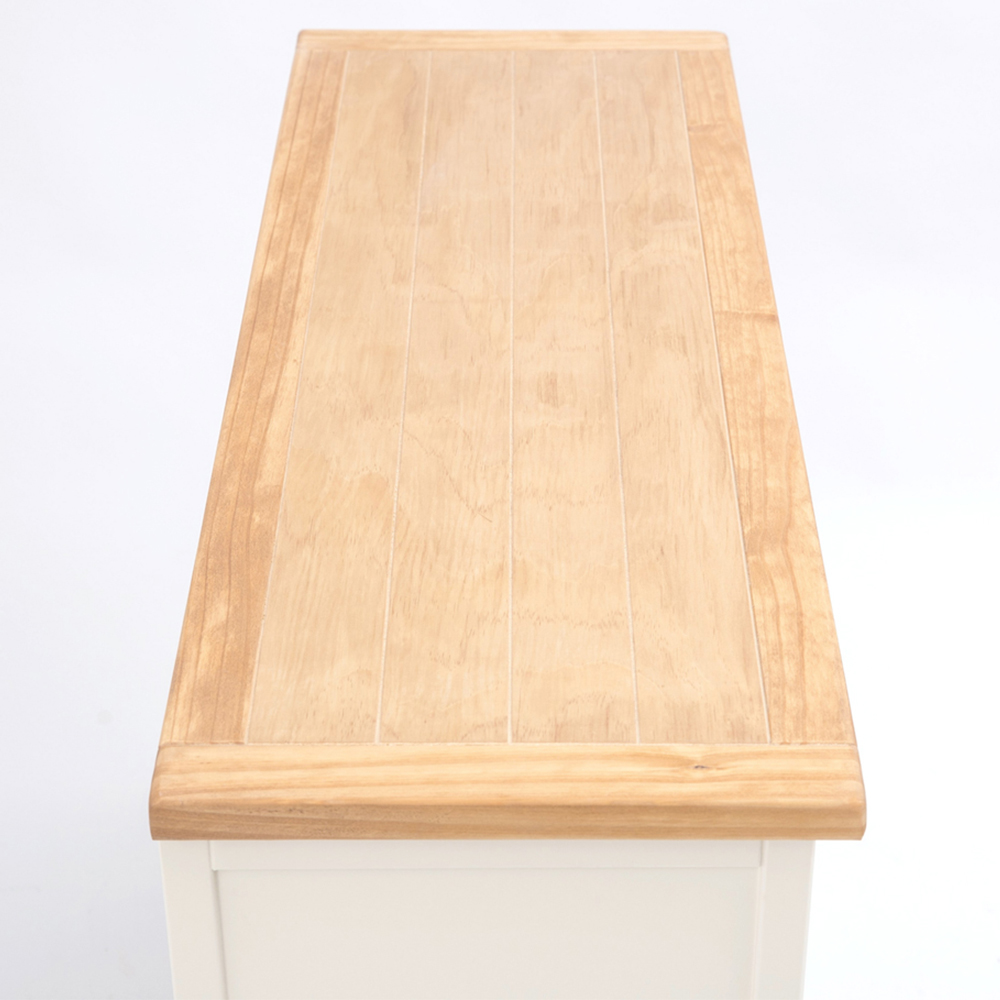 Cabinet Bits Trevi 6 Drawer White Wood Knob Chest of Drawers Image 6