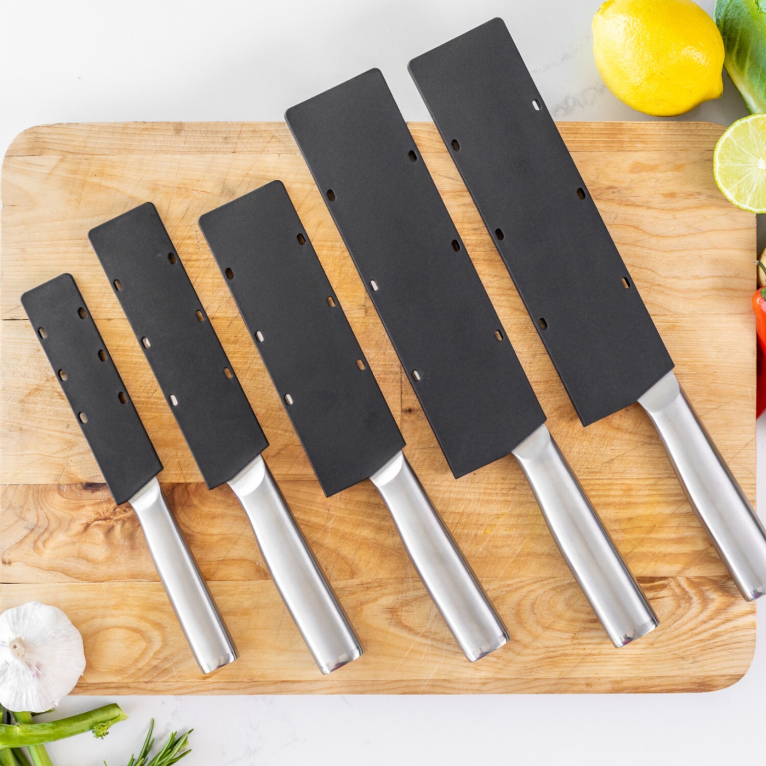 Kitchen Aid 5 Piece Knife Set with Covers Chrome Image 8