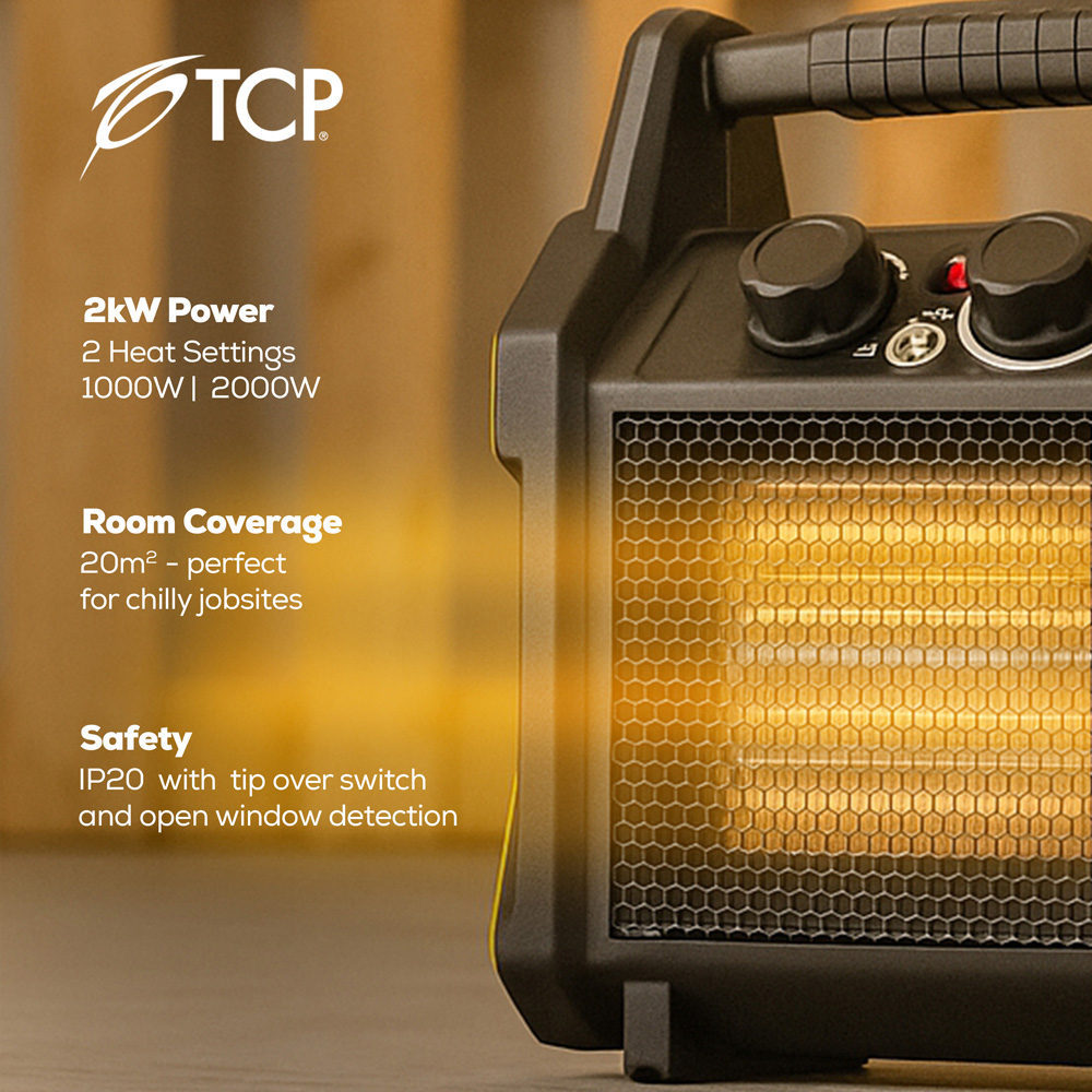 TCP Tough and Compact Industrial Design Portable Heater 2000W Image 8
