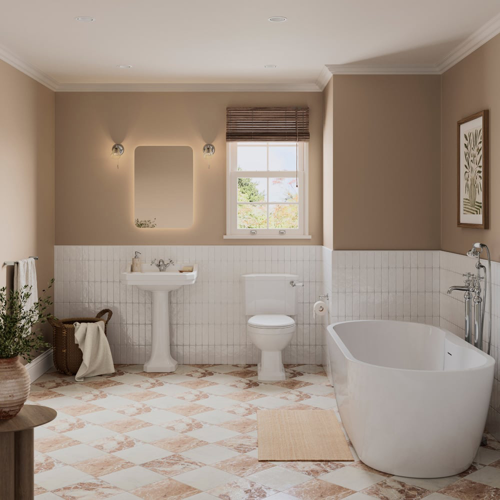Bathstore White Striking Double Round End Freestanding Bath 1650 x 745mm Image 8