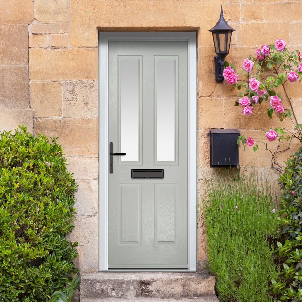 Crystal-Direct Carnoustie Agate Grey GRP Clear Glass Right Hand Open Front Door 2090 x 920mm Image 2
