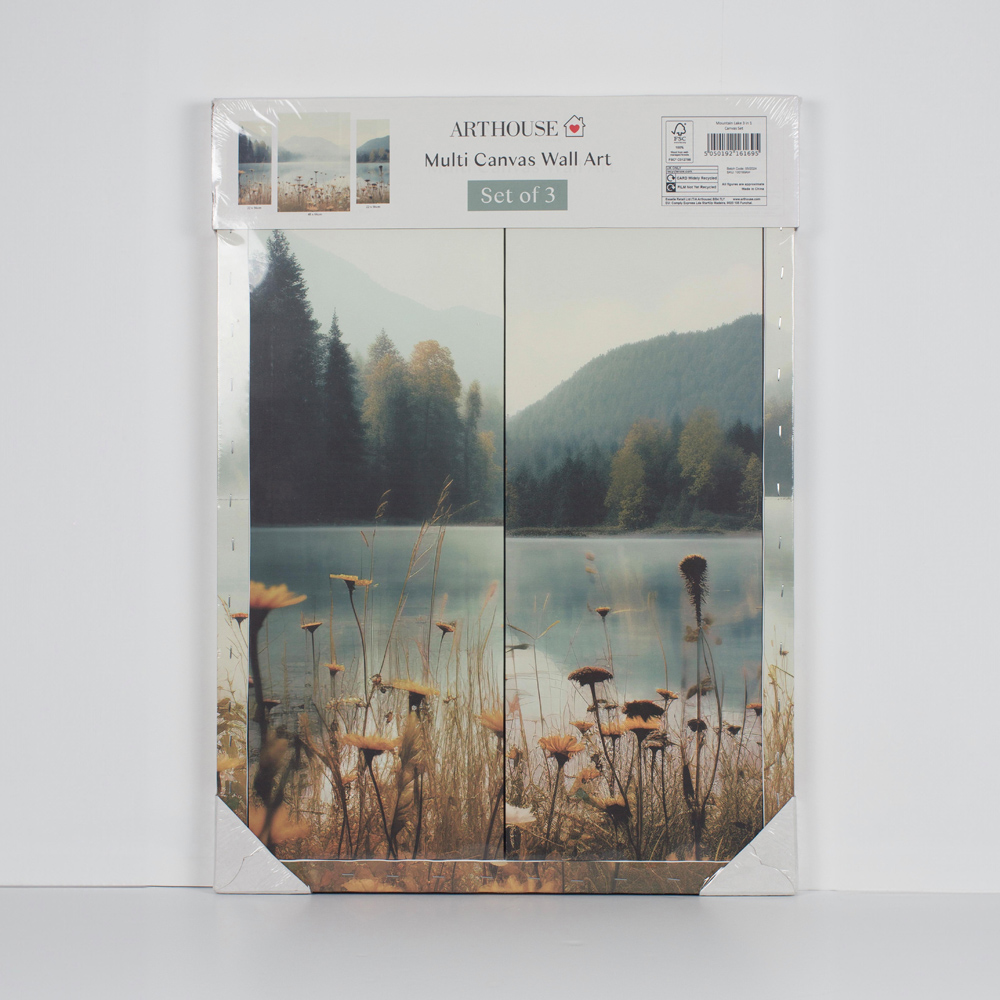 Arthouse 3-in-1 Mountain Lake Canvas Set Image 4