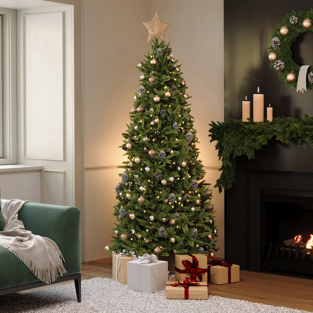 Charles Bentley Luxury Slimline Hinged Artificial Christmas Tree 6.9ft Image 2