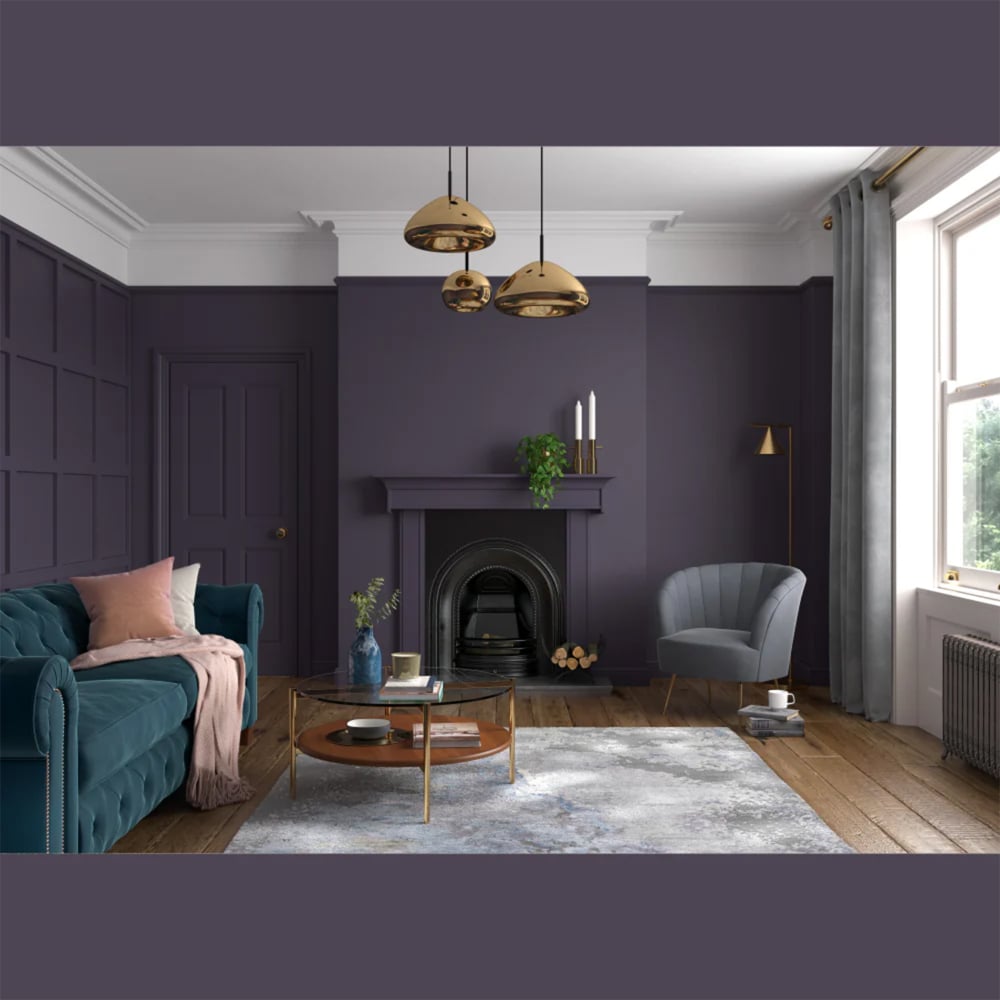 Dulux Heritage Walls and Ceilings Wild Blackberry Velvet Matt Emulsion Paint 1L Image 4