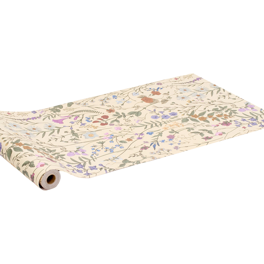 Living and Home Floral Pattern Purple and White Peel and Stick Wallpaper Image 5