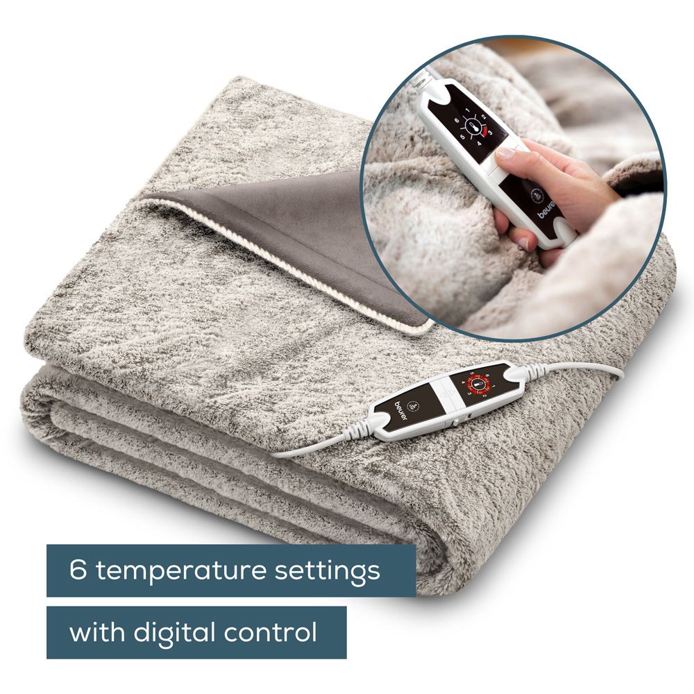 Beurer Cream Fluffy Nordic Electric Heated Throw 200 x 150cm Image 3