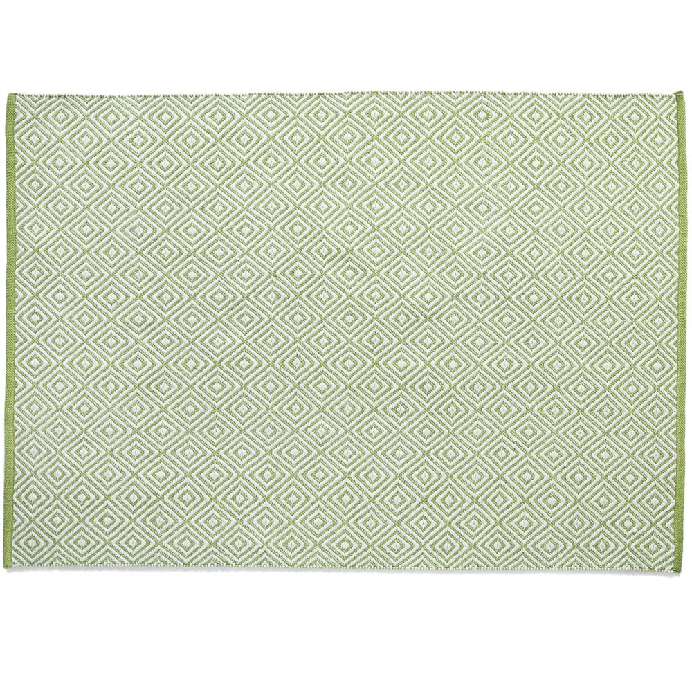 Hug Rug Green Woven Diamond Rug 120 x 170cm Image 1