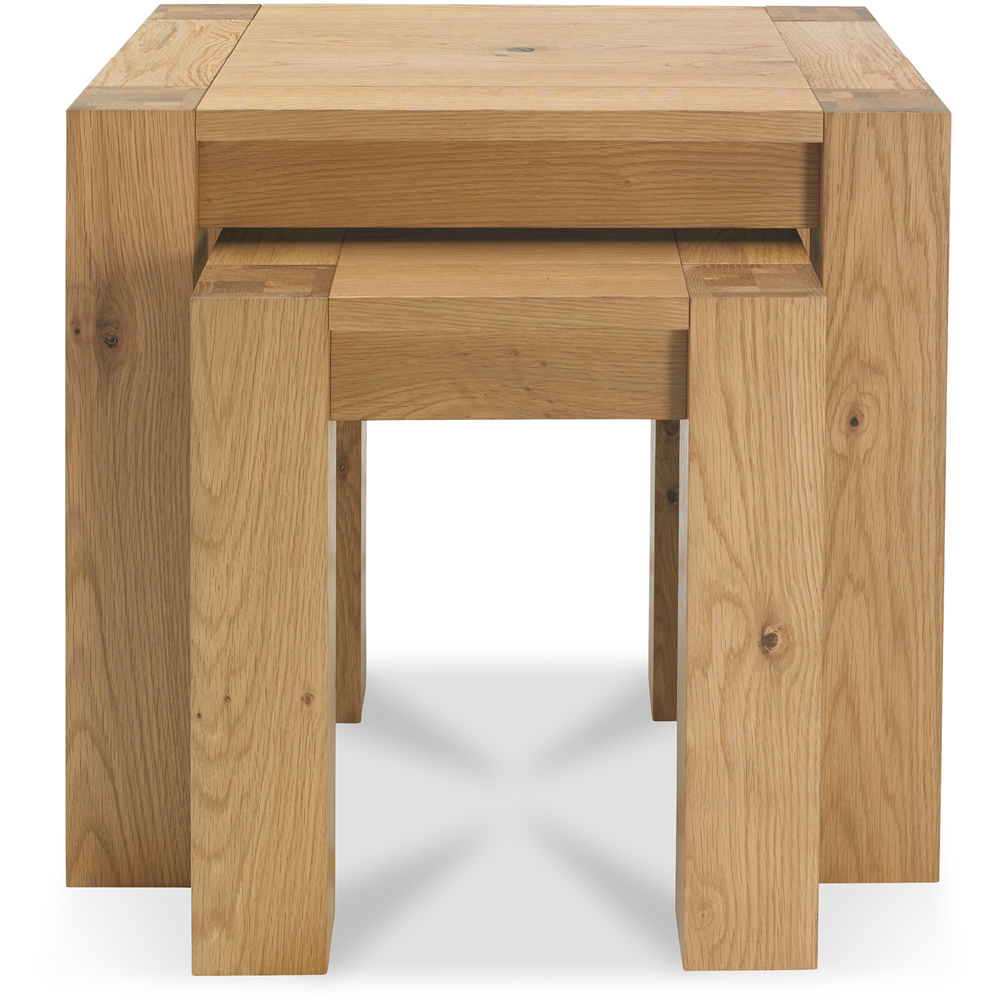 Bentley Designs Turin Light Oak Nesting Table Set of 2 Image 3