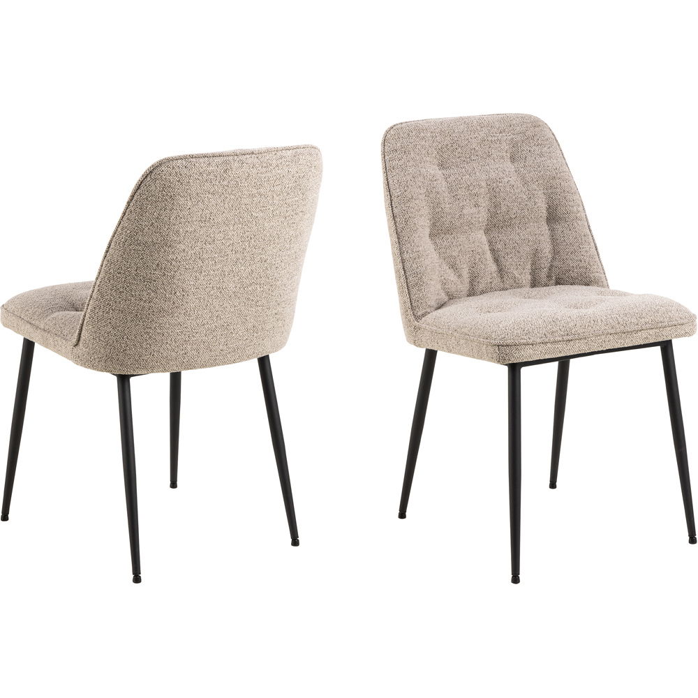 Florence Brooke Set of 2 Monza Beige Dining Chair Image 2