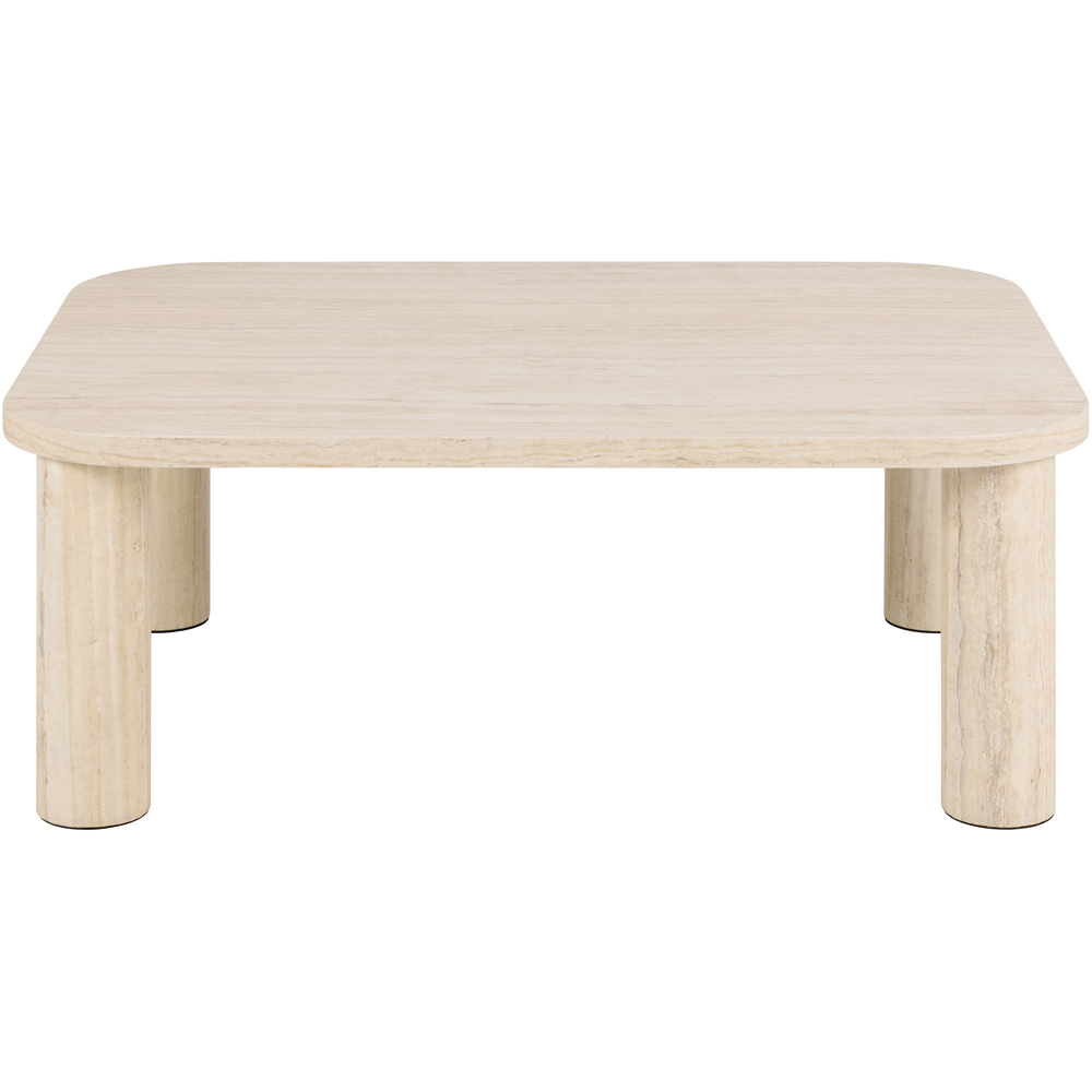 Florence Solano Light Travertine Rectangular Coffee Table Image 2