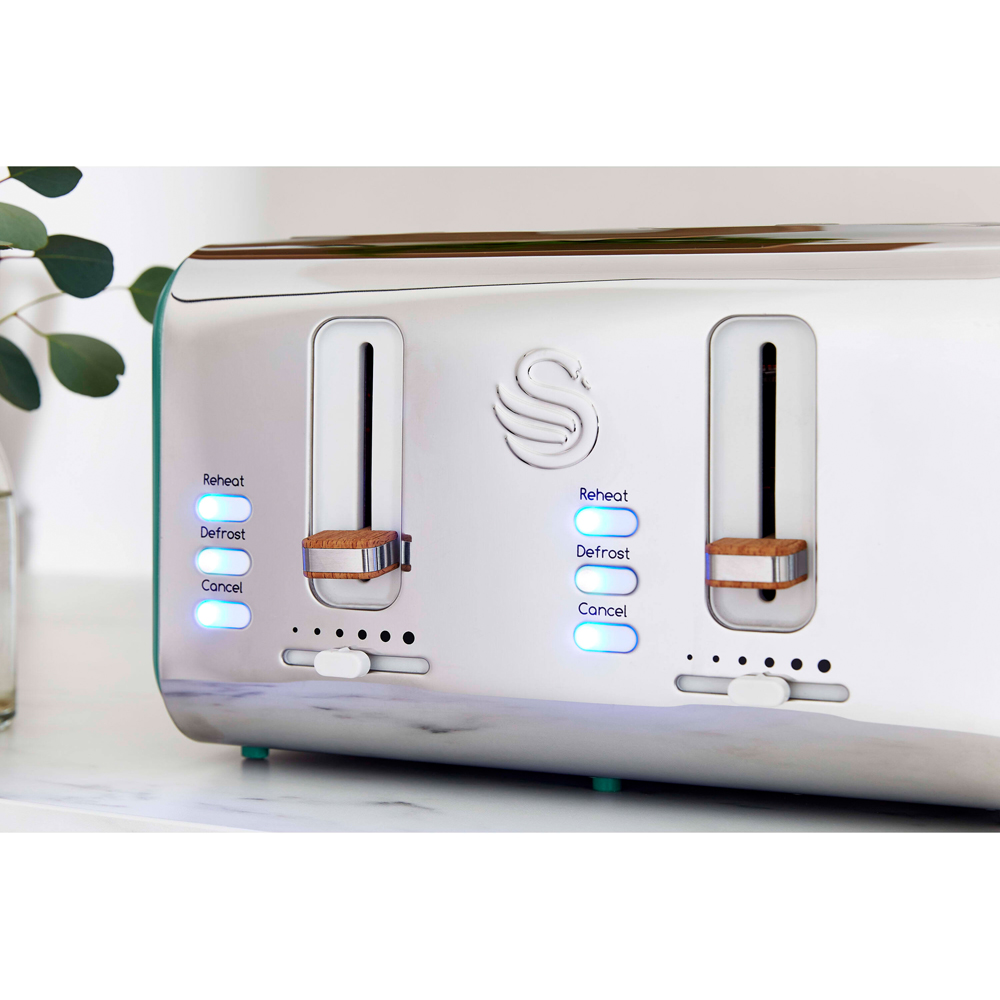 Swan Nordic EEJB143 Green 4 Slice Toaster 1.7L Kettle and 20L Microwave Bundle Image 5