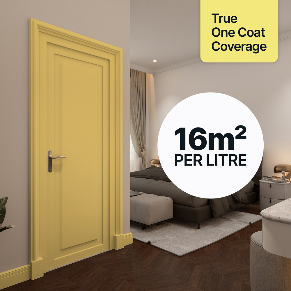 Hemway Custard Yellow Furniture and Walls Matt Chalk Paint 1L Image 4