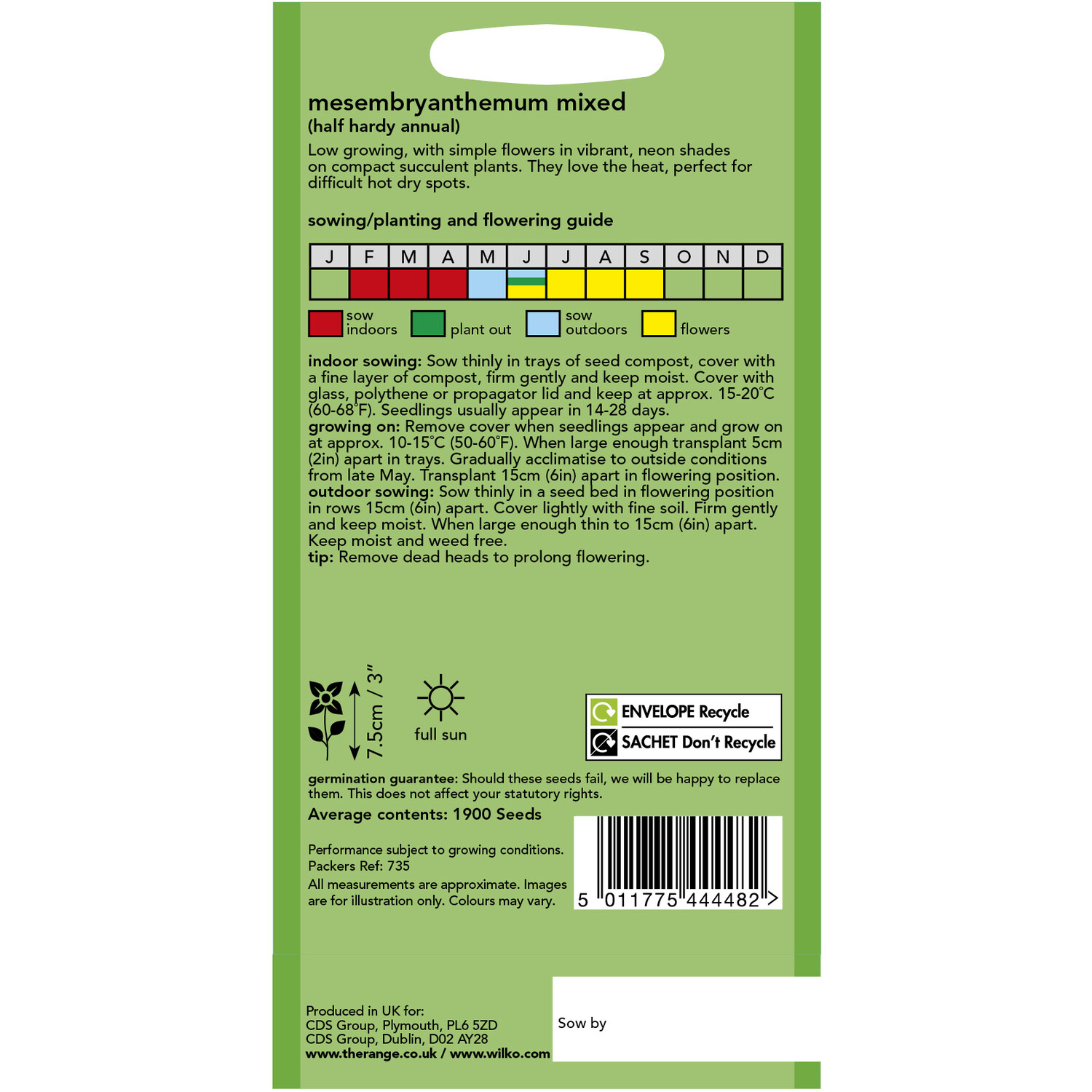 Wilko Mesembryanthemum Mix Seeds Image 2