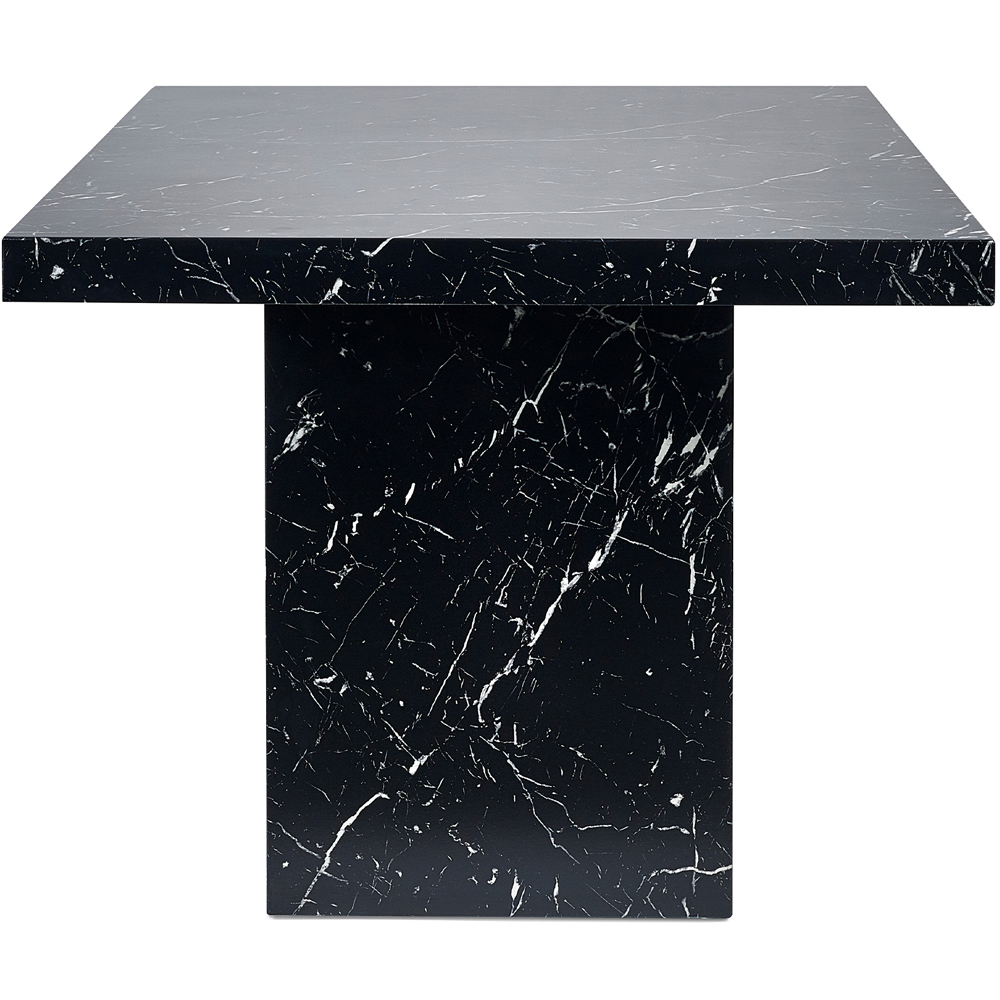 Julian Bowen Rome 6 Seater Marble Effect Dining Table Black Image 4