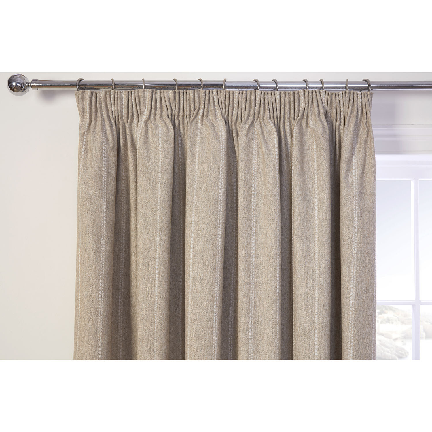 Padstow Thermal Curtain - Natural / 168cm / 137cm Image 3