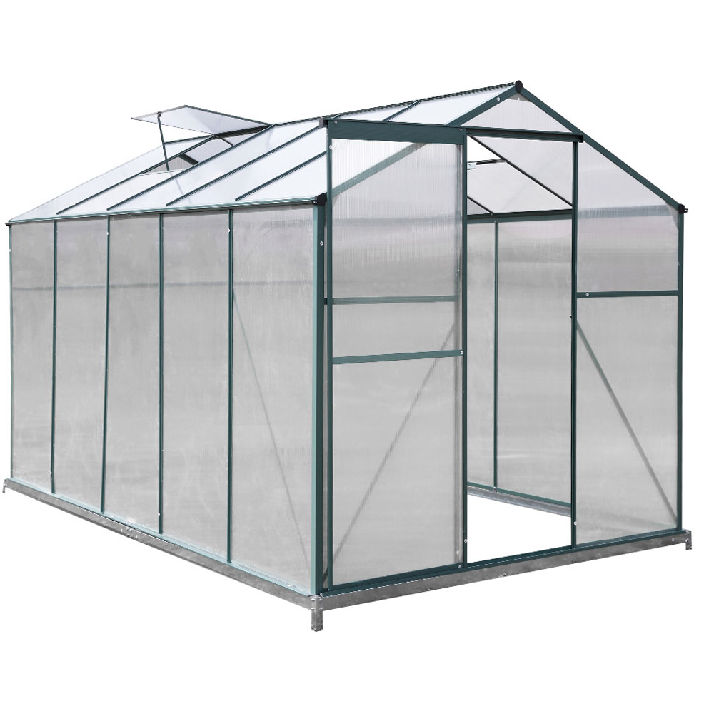 Living and Home Aluminium Frame 6 x 10ft Greenhouse with Base Image 4