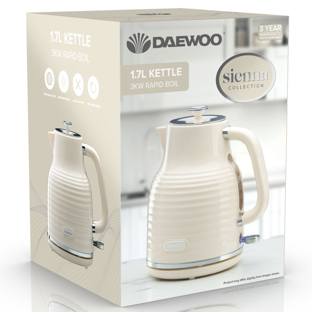 Daewoo Sienna Cream 1.7L Jug Kettle Image 6