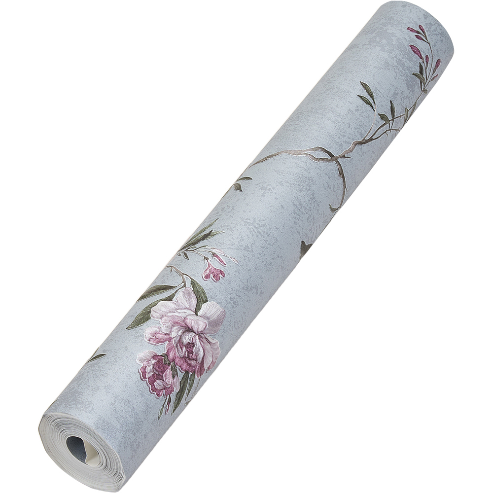 Living and Home Floral Pattern 3D Embossed Multicolour Non-Pasted Non-Woven Wallpaper Image 3