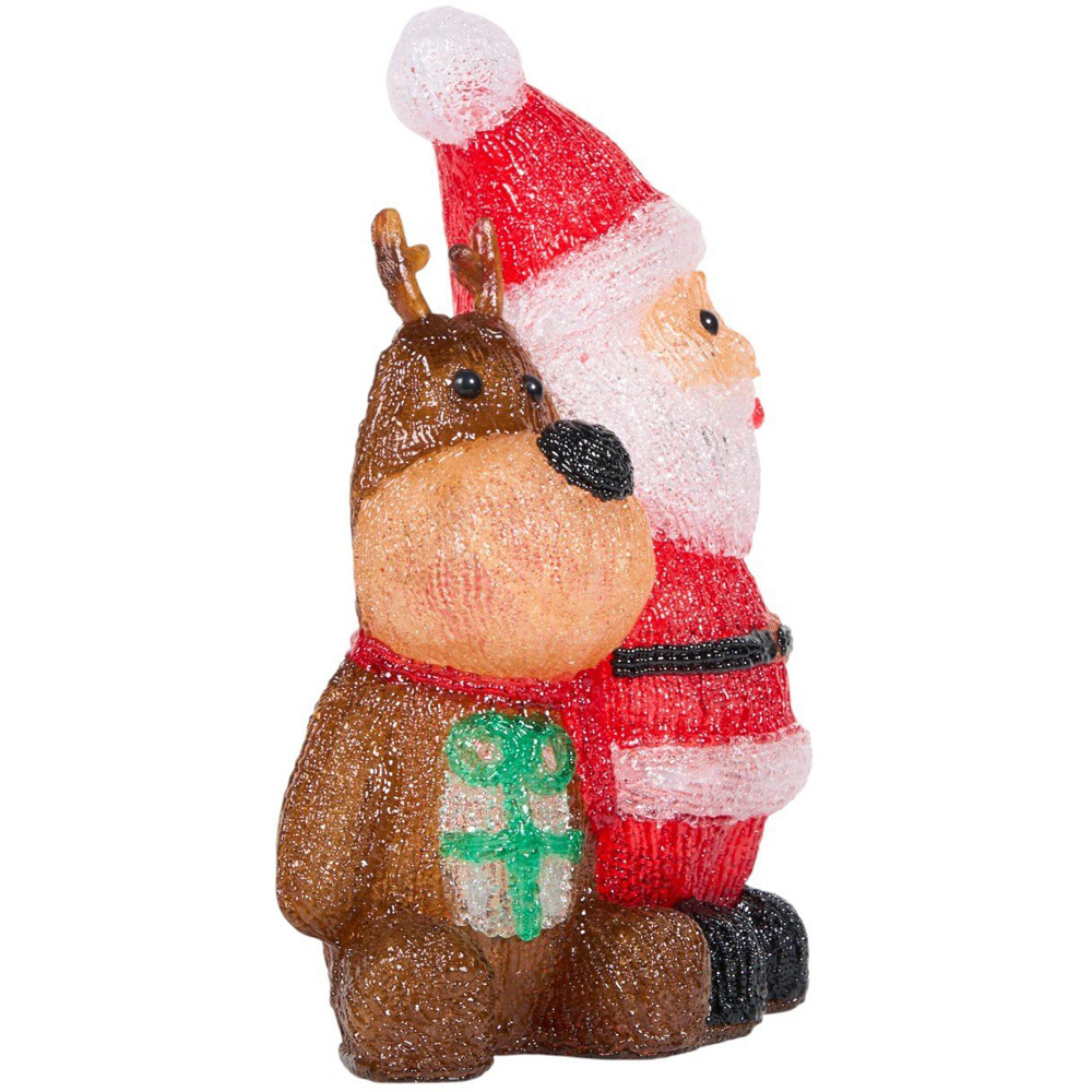 Santa and Reindeer Acrylic FriendsRed and Brown Image 4