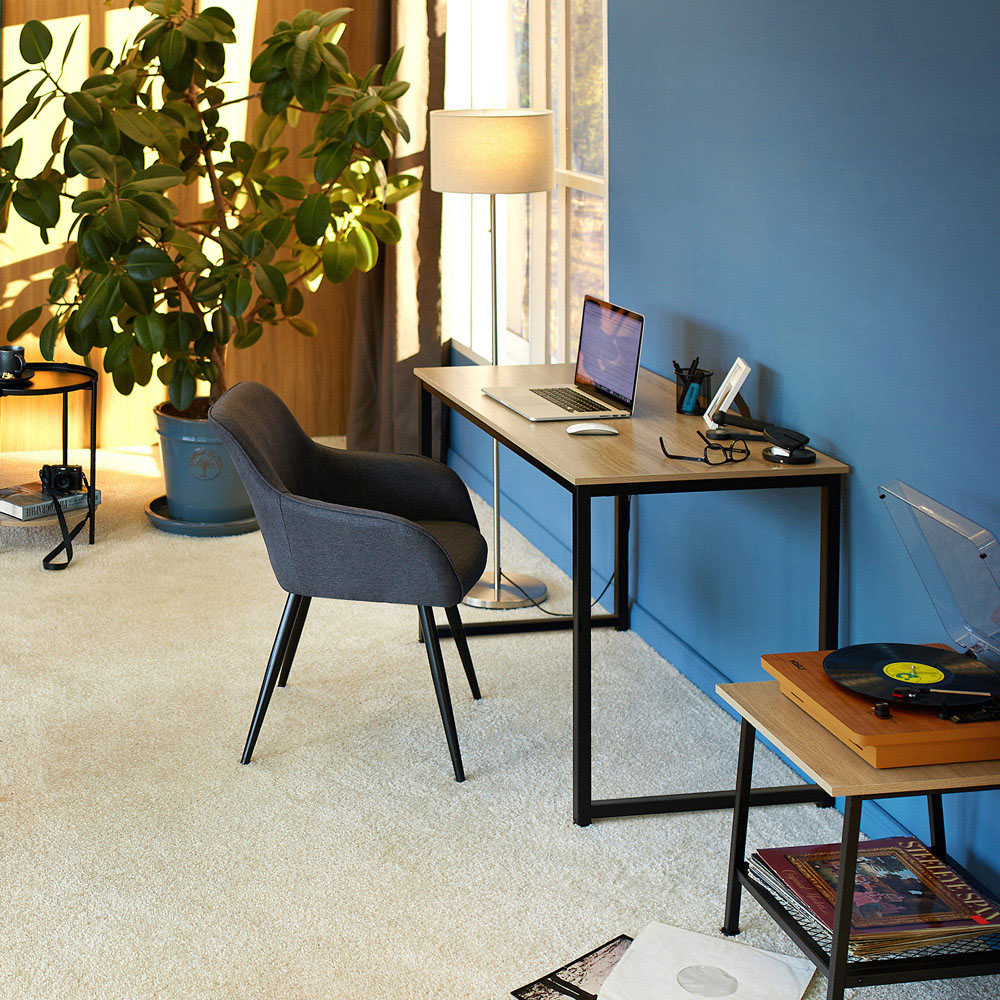 tectake Flint Dark Wood Office Desk Image 6