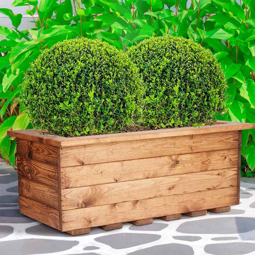 Lechuza Hortico Scandinavian Redwood Trough Planter 57cm 2 Pack Image 3