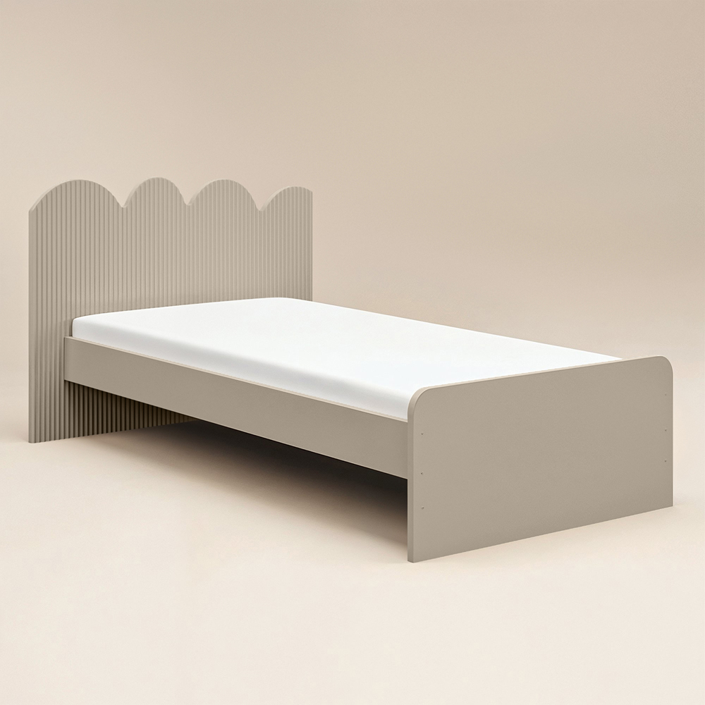 Flair Calista Single Dark Beige Ribbed Bed Image 2