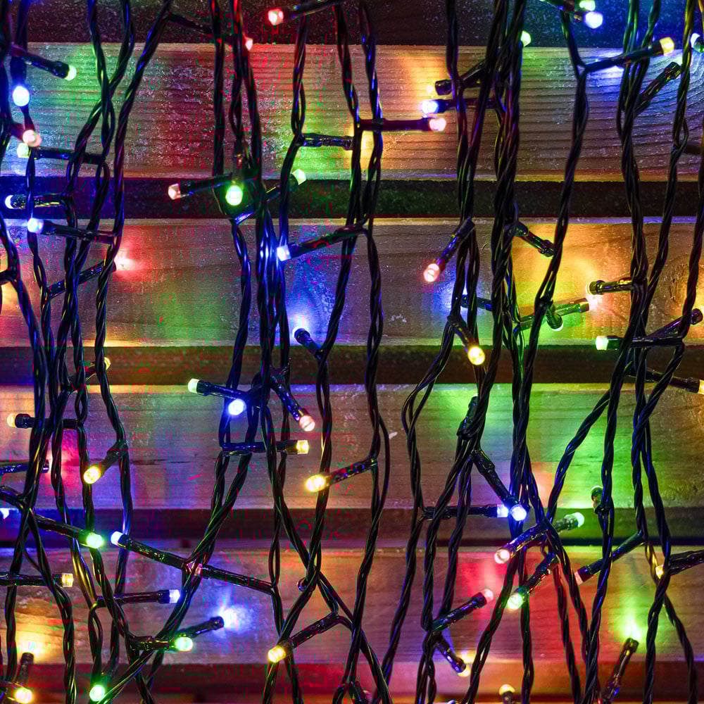 The Christmas Centre 480 Multicoloured LED Multifunction Green Cable String Light 46m Image 4