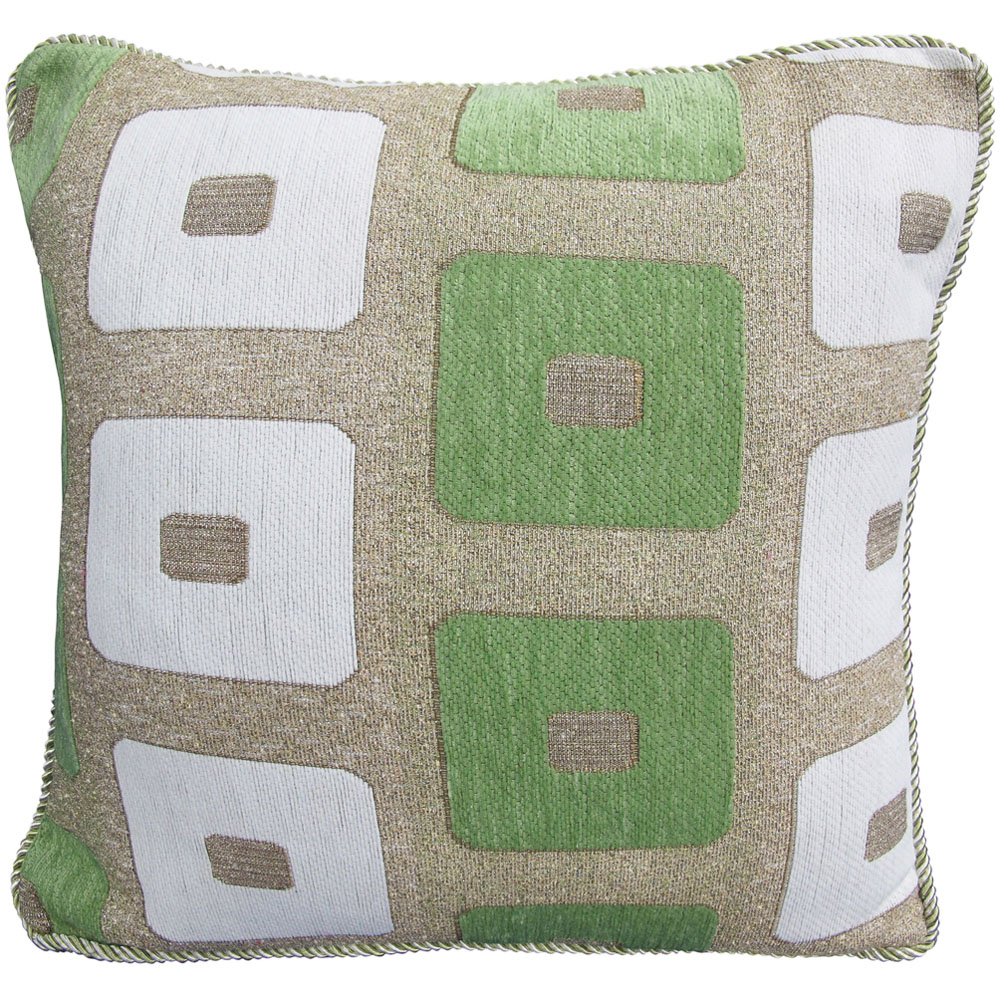 Intimates Glitter Square Green Filled Cushion 43 x 43cm 2 Pack Image 1