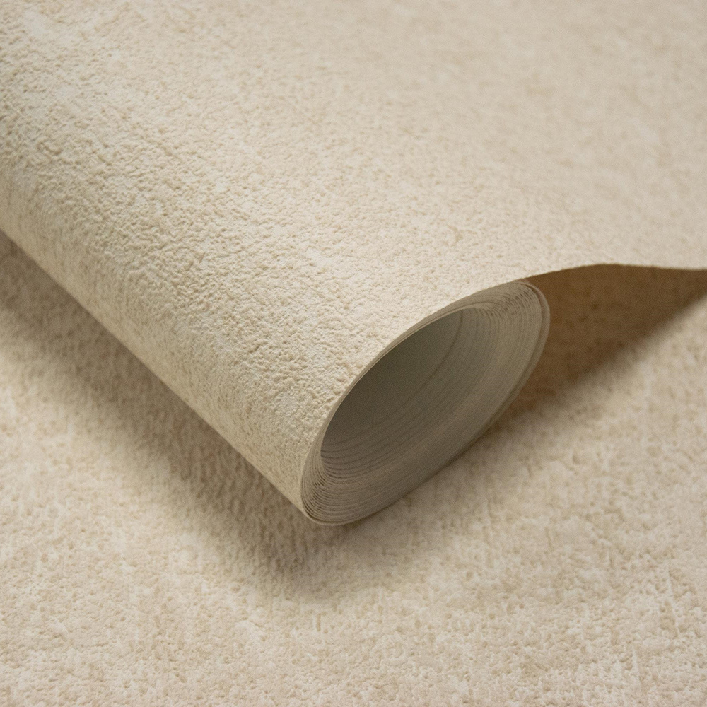 Grandeco Plaster Effect Casper Blown Vinyl Beige Wallpaper Image 2