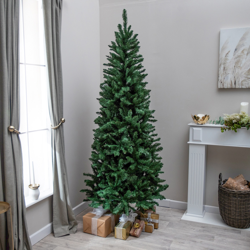 The Christmas Centre Wentworth Green PVC Slim Artificial Xmas Tree 6ft Image 2