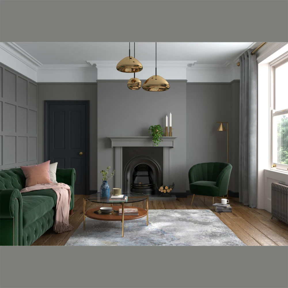 Dulux Heritage Walls and Ceilings Lead Grey Velvet Matt Emulsion Paint 1L Image 4