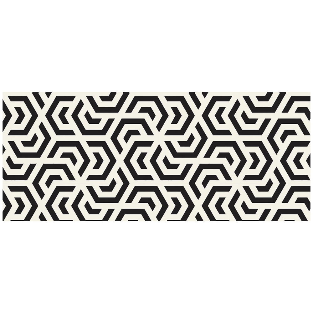 Warren Reed Designer Hexagonal Geometric Pattern Glass Bathroom Splashback 25 x 60cm Image 2