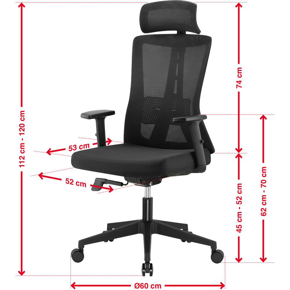 TTAP Oxford Plus Black Mesh Swivel Office Chair Image 9