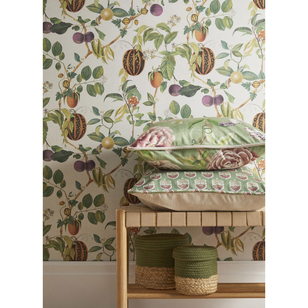 Esselle Home Tropic House Parchment and Green Wallpaper Image 7