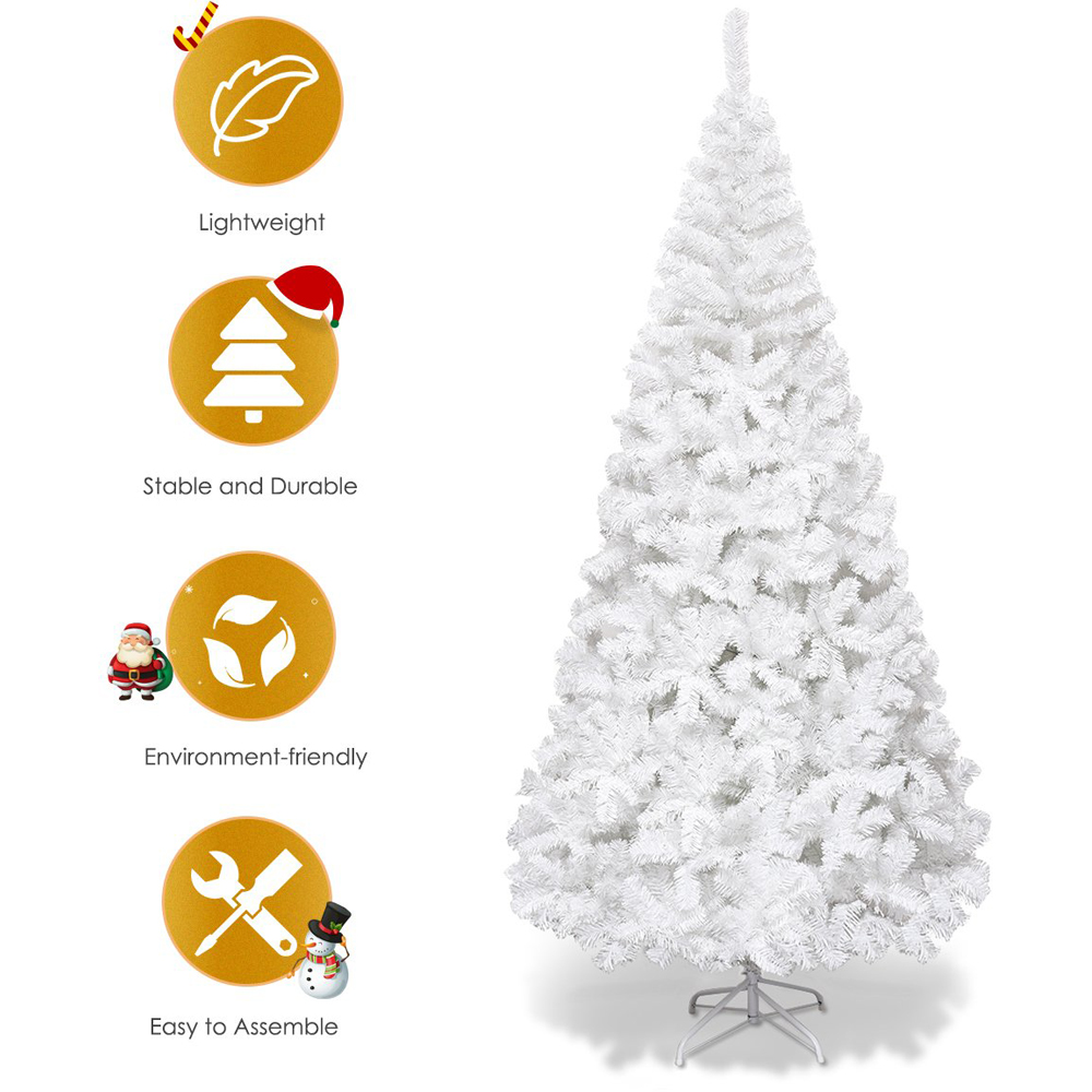 Costway White Artificial Christmas Tree 7ft Image 5