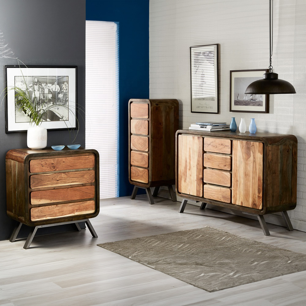 Brooklyn Aleiny 5 Drawer Wooden Tall Chest of Drawers Image 4
