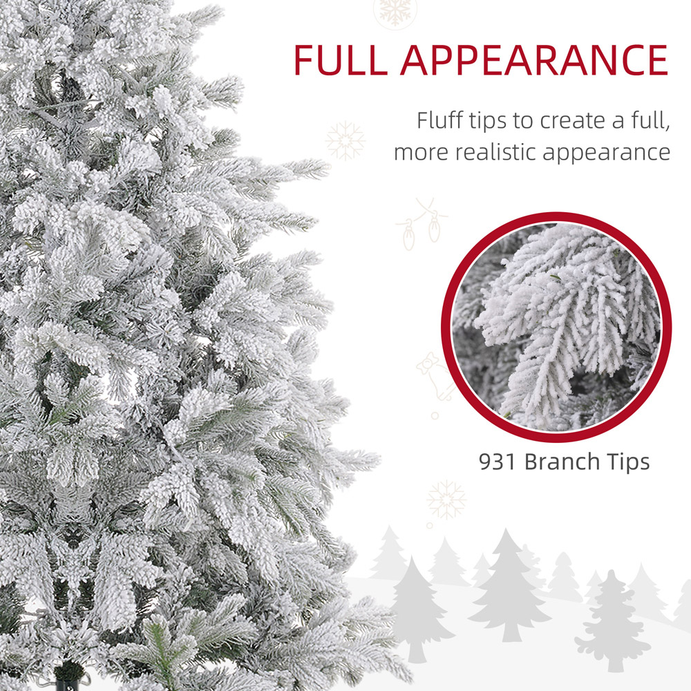 Everglow Snow Flocked LED Artificial Christmas Tree 5ft Image 6