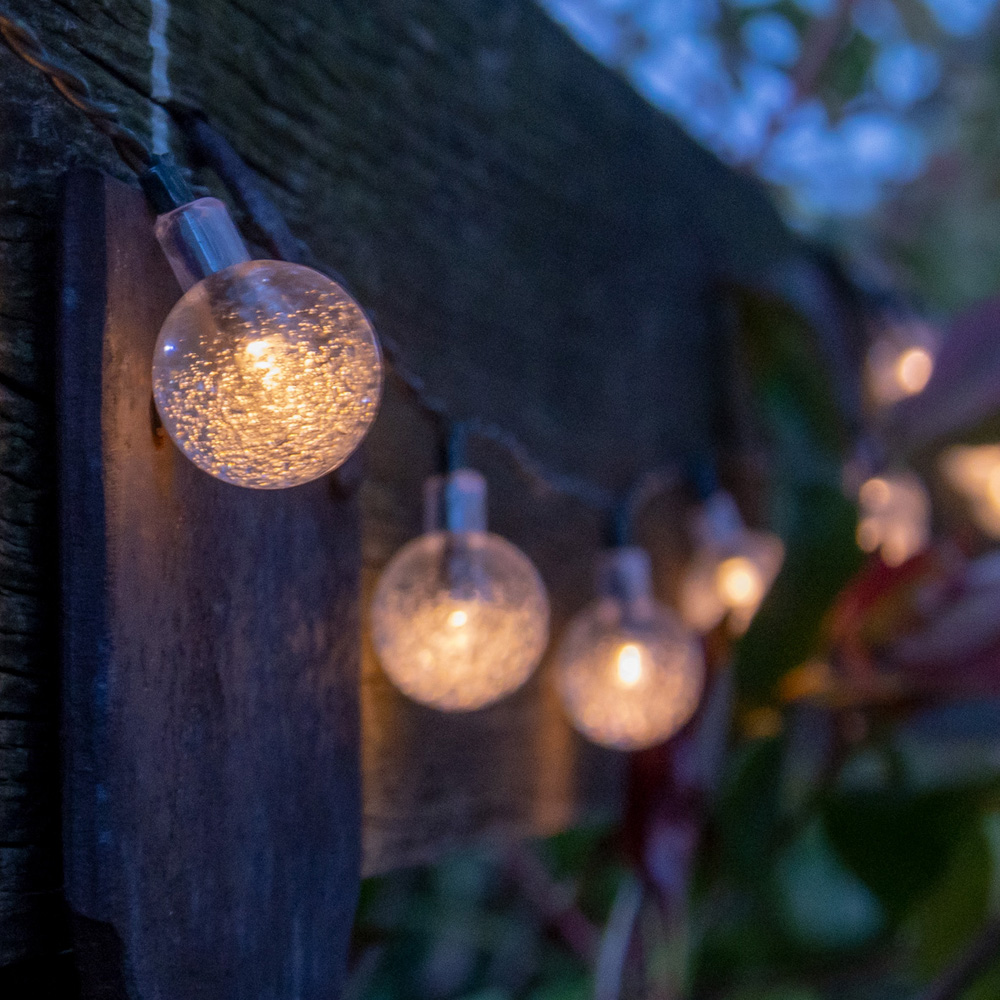 GardenKraft Warm White 60 Solar Globe String Light Image 3