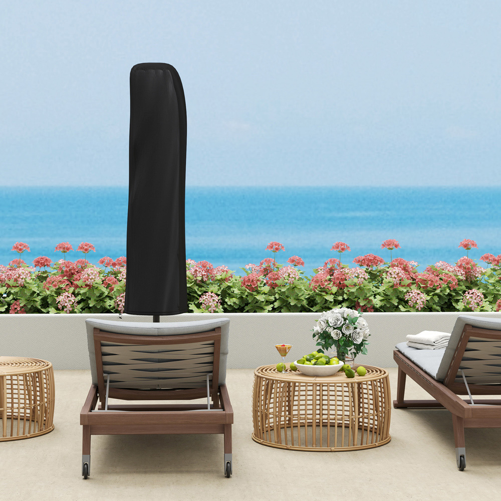 Outsunny Green Banana Cantilever Parasol with Cover and Wind Strap 3m Image 3