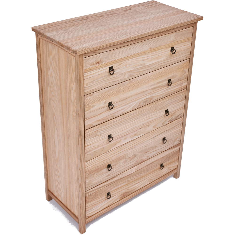 Montese Light Wood 5 Drawer Chest of Drawers Image 4