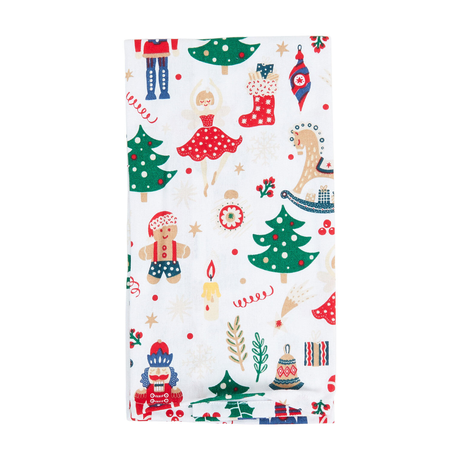 Pack of 3 Christmas Print Tea Towels - Red Image 3