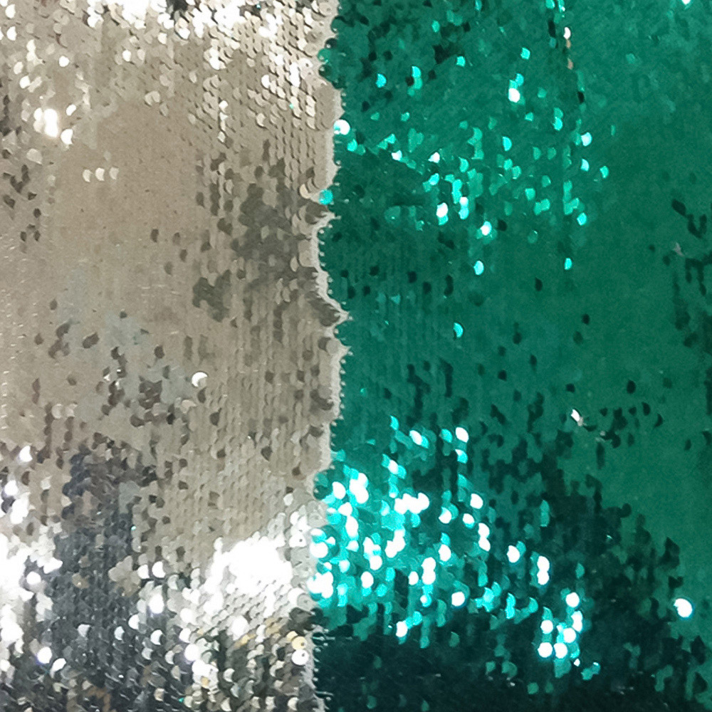 Velosso Mermaid Green and Silver Filled Cushion 56 x 56cm 2 Pack Image 2