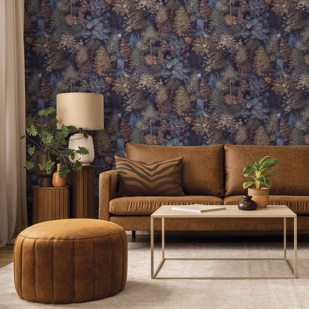 Holden Decor Midnight Woods Navy Wallpaper Image 3