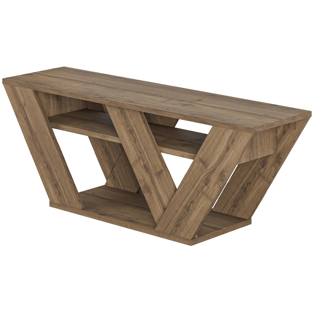 Decortie Pipralla 2 Shelf Dark Oak Effect Modern TV Unit Image 2