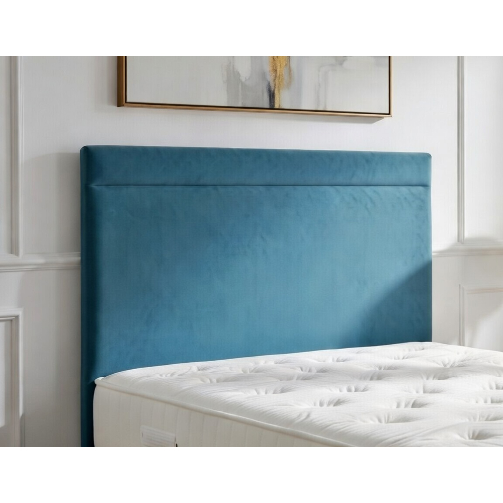 DS Living Majesty Super King Size Sky Blue Plush Velvet Ottoman Bed Image 3