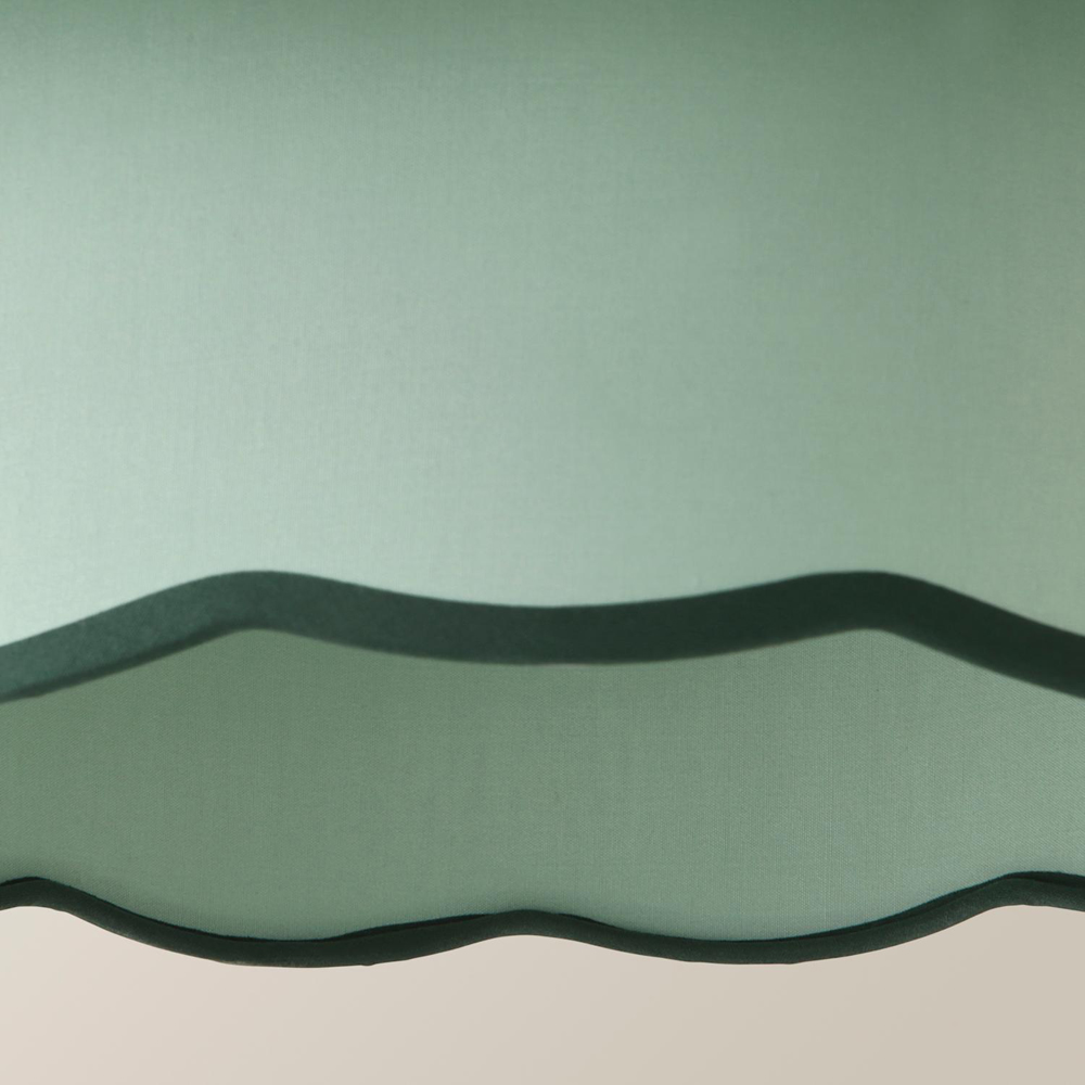 ValueLights Sloane 2 Tier Green Colour Clash Scalloped Shade Image 4