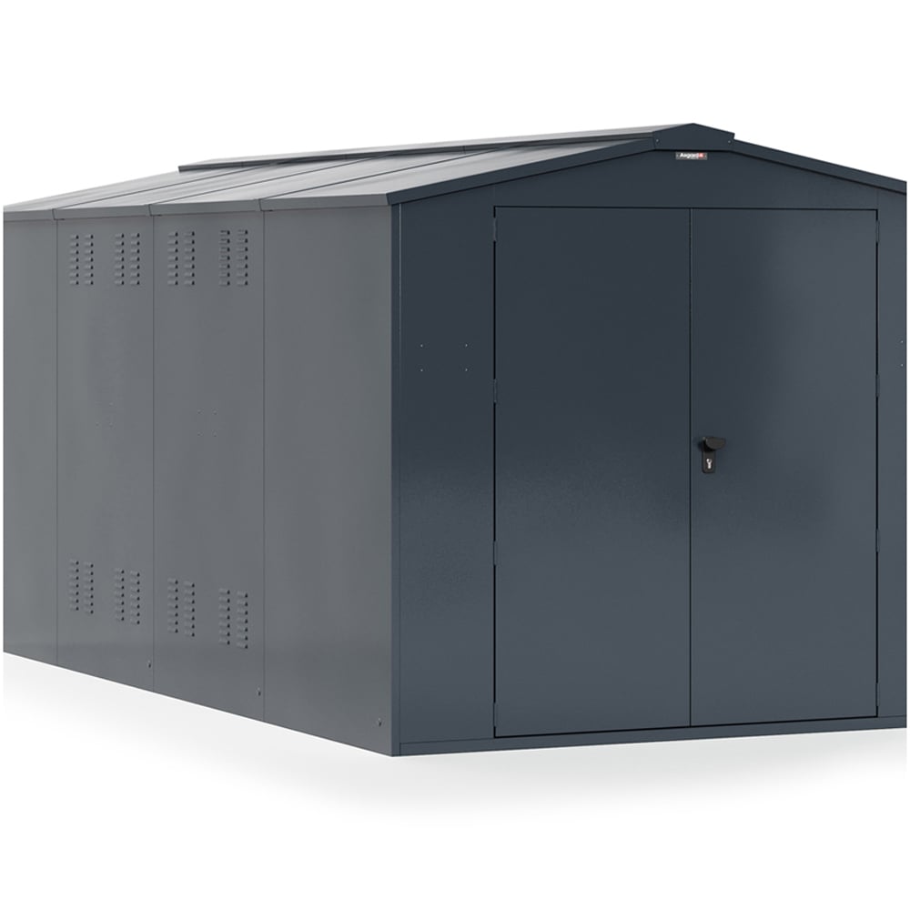 Asgard Gladiator 7 x 14ft Double Door Grey High Security Apex Garden Shed Image 3