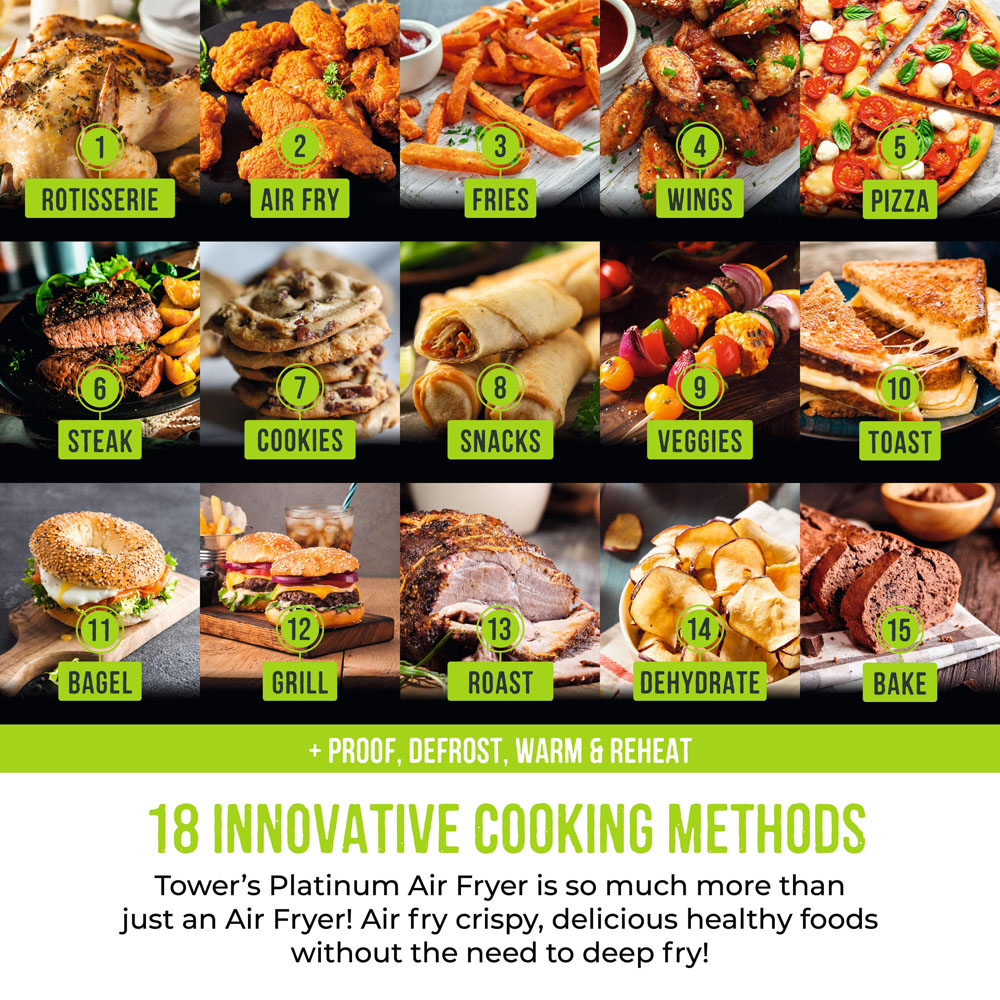 Tower Vortx T17122 Black Digital Air Fryer Oven 30L Image 3