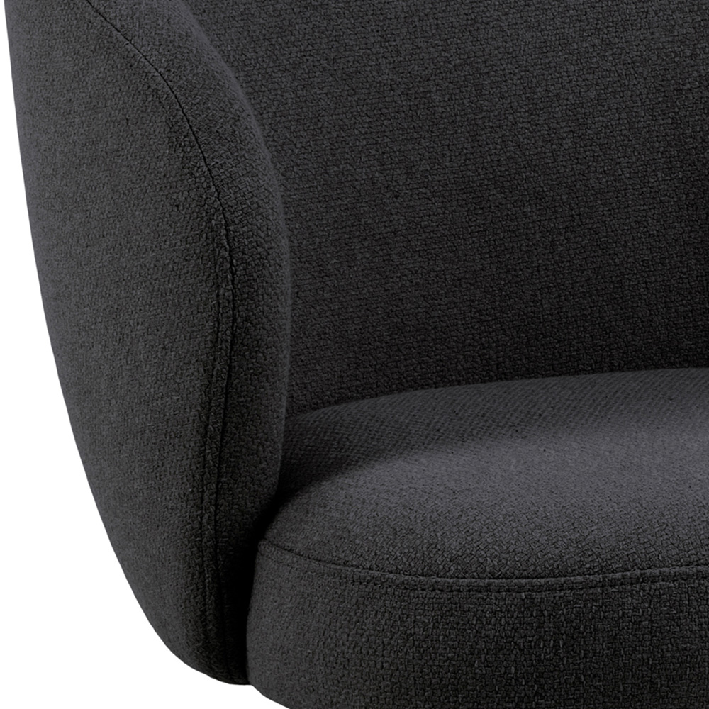 Florence Soli 4 Seater Round Dining Table Set Oak and Black Image 4